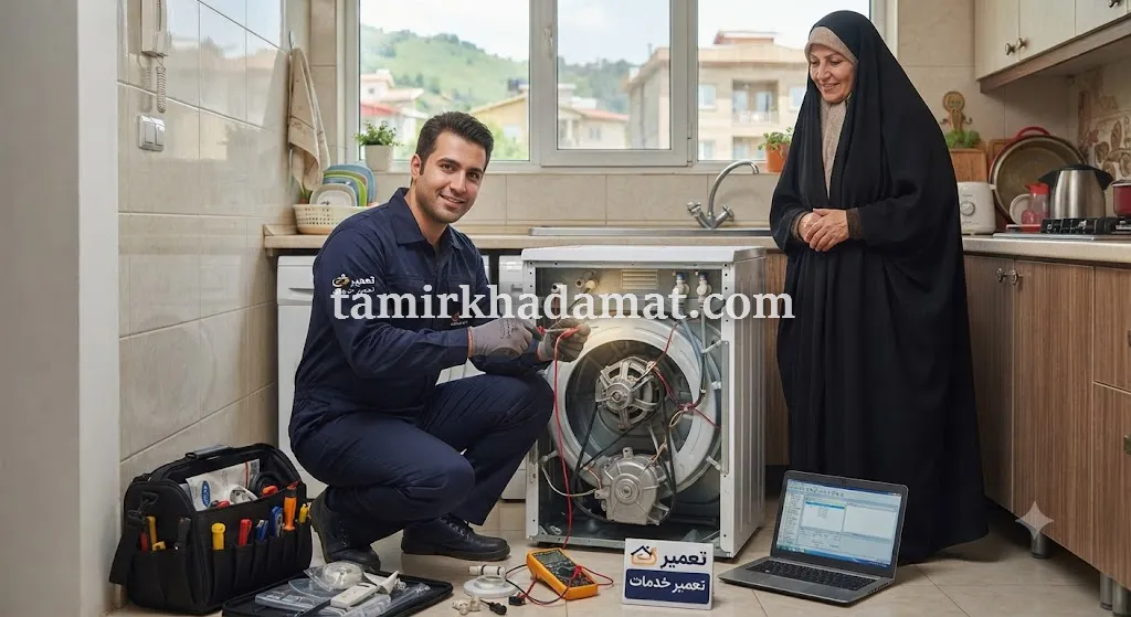 خدمات تعمیر لباسشویی در محل در لویزان